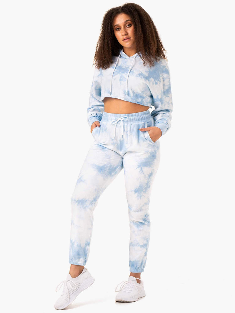Sudadera Con Capucha Ryderwear Tie Dye Pullover Mujer Azules | SUKEV1938