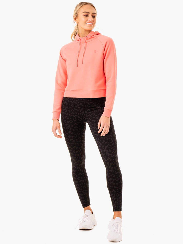 Sudadera Con Capucha Ryderwear Ultra Pullover Mujer Coral | BPUXW8649