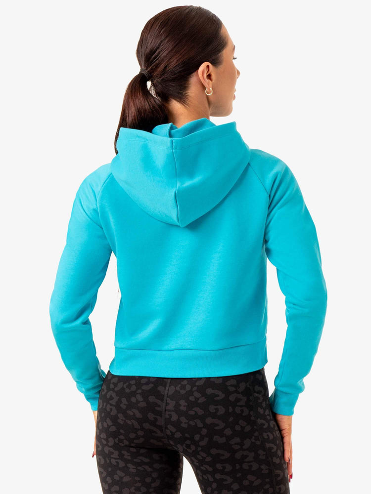Sudadera Con Capucha Ryderwear Ultra Pullover Mujer Turquesa | WRFSA3486