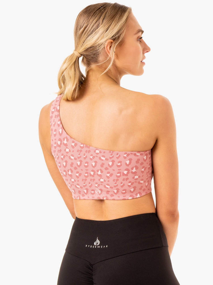 Sujetadores Deportivos Ryderwear Adapt One Shoulder Mujer Rosas | APCBF9872