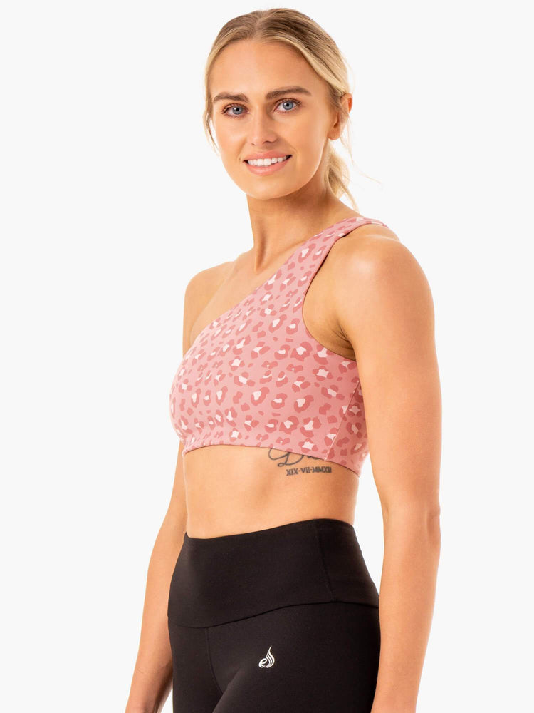 Sujetadores Deportivos Ryderwear Adapt One Shoulder Mujer Rosas | APCBF9872