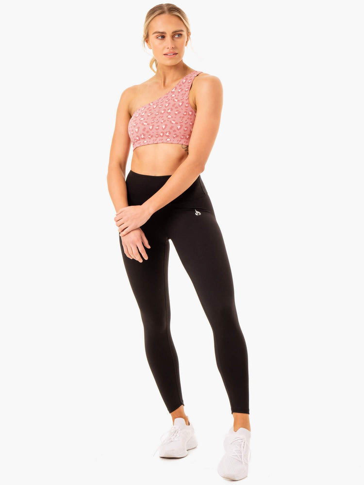 Sujetadores Deportivos Ryderwear Adapt One Shoulder Mujer Rosas | APCBF9872