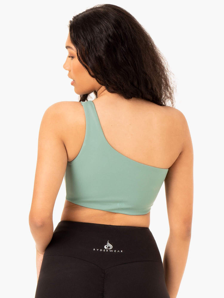 Sujetadores Deportivos Ryderwear Adapt One Shoulder Mujer Verde Oliva | ERJKQ6432