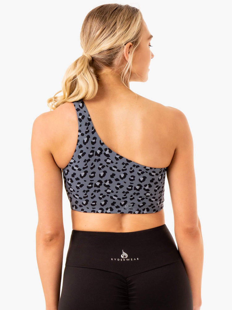 Sujetadores Deportivos Ryderwear Adapt One Shoulder Mujer Leopardo | IKTPG4509