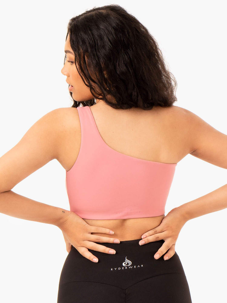 Sujetadores Deportivos Ryderwear Adapt One Shoulder Mujer Rosas | VHUKB8752