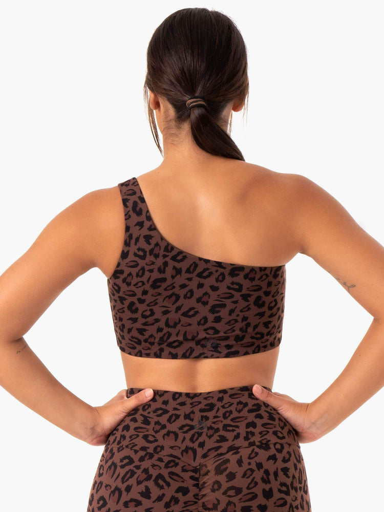 Sujetadores Deportivos Ryderwear Adapt One Shoulder Mujer Chocolate | XUOEY0186