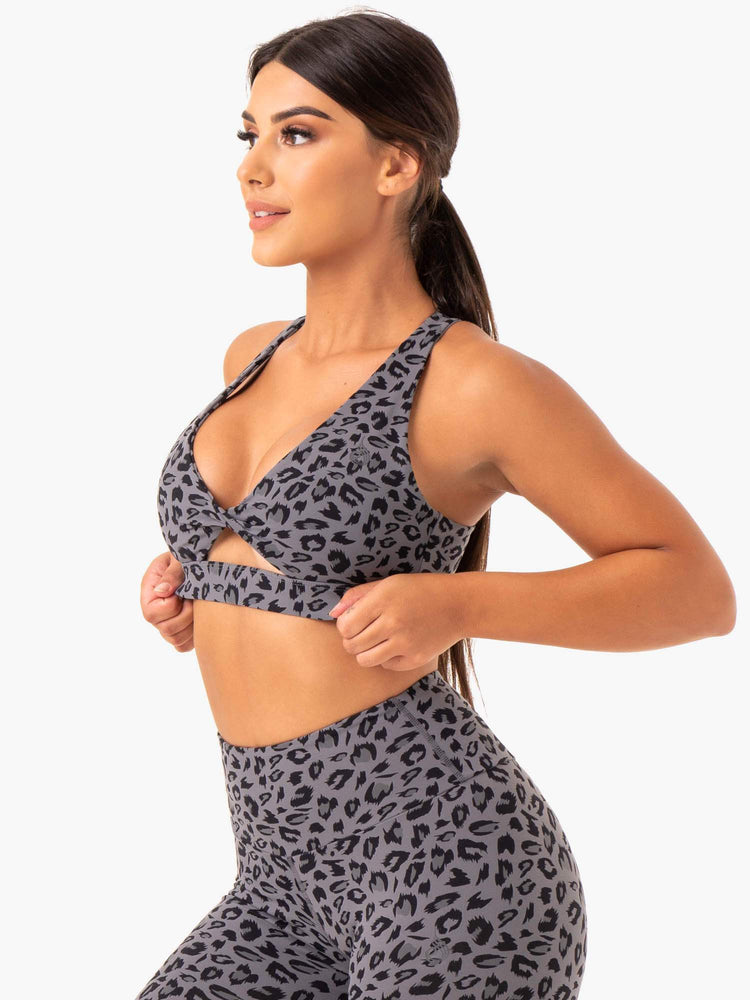 Sujetadores Deportivos Ryderwear Adapt Twist Mujer Grises | FCTKB3456