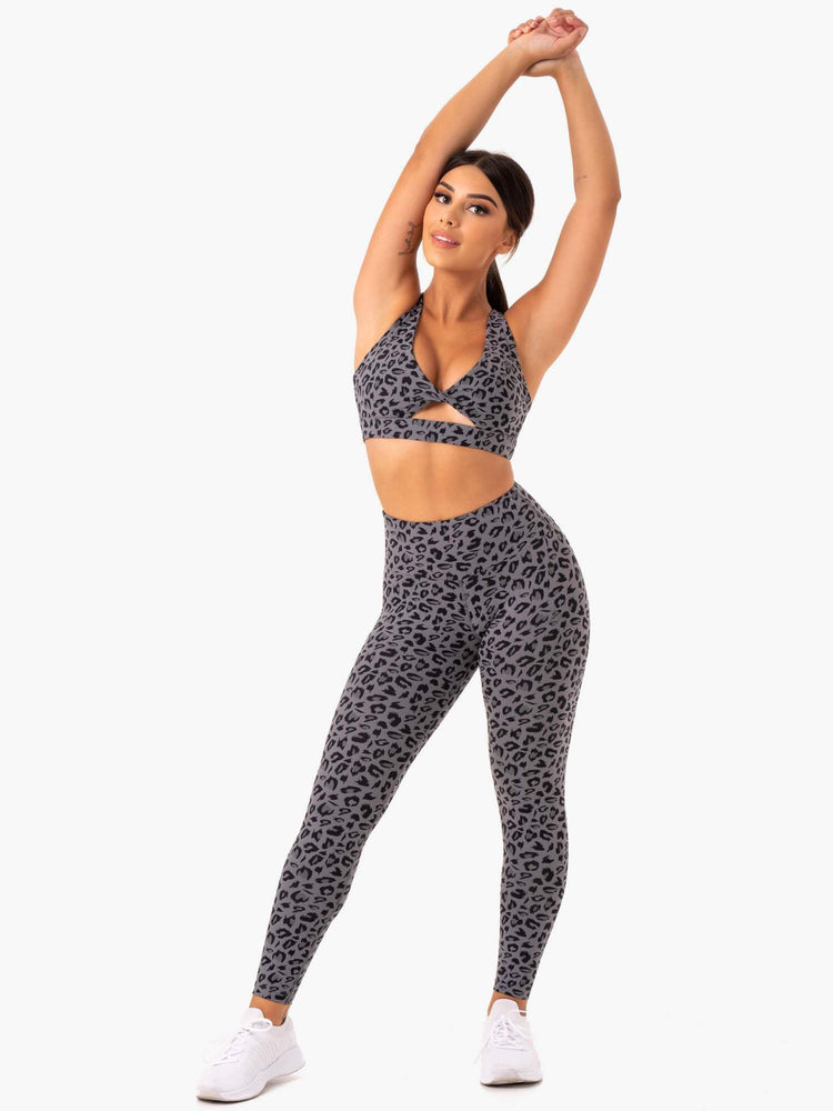 Sujetadores Deportivos Ryderwear Adapt Twist Mujer Grises | FCTKB3456