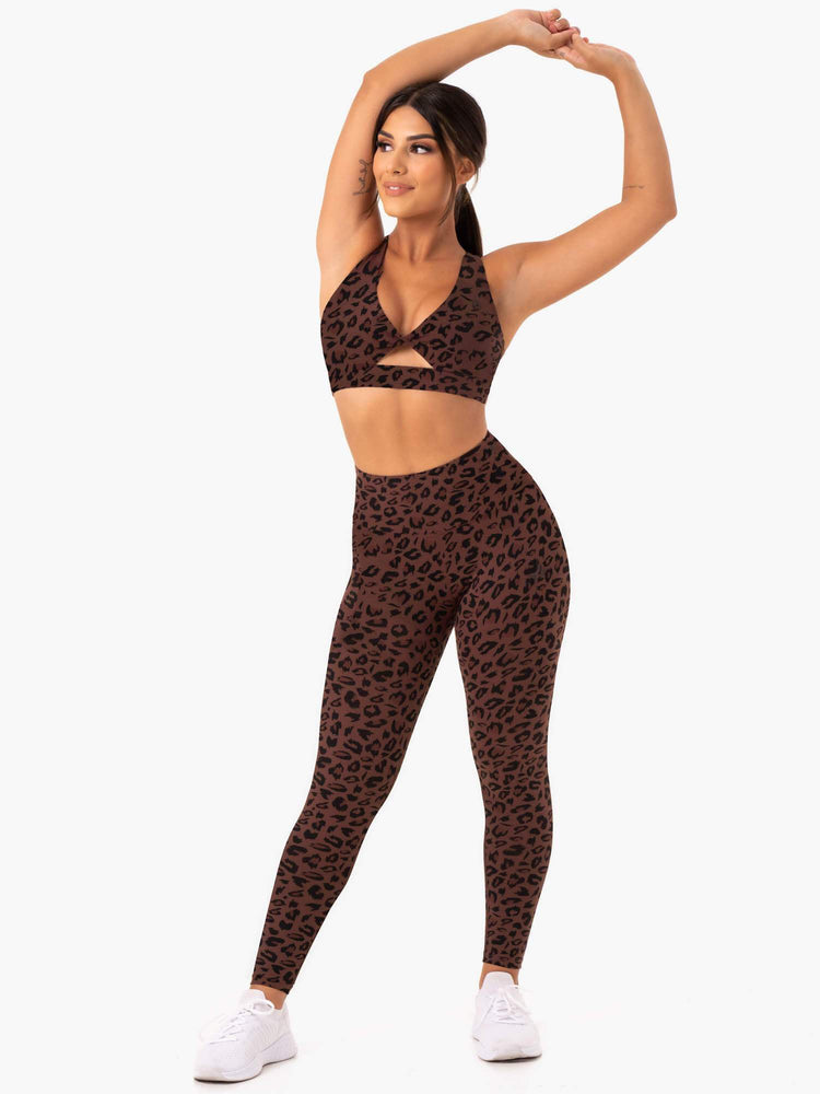Sujetadores Deportivos Ryderwear Adapt Twist Mujer Chocolate | ZKSPM5021