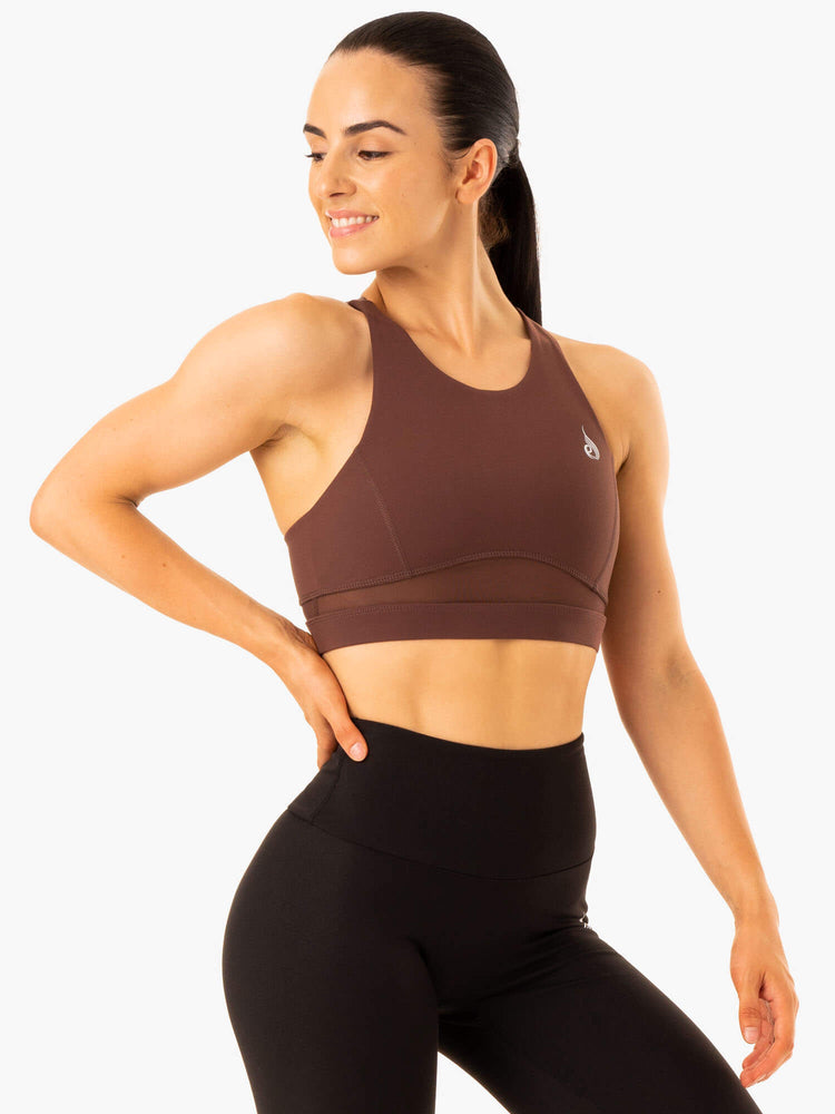 Sujetadores Deportivos Ryderwear Amazon Mesh Mujer Chocolate | JHPIV6104