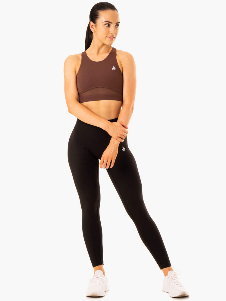 Sujetadores Deportivos Ryderwear Amazon Mesh Mujer Chocolate | JHPIV6104