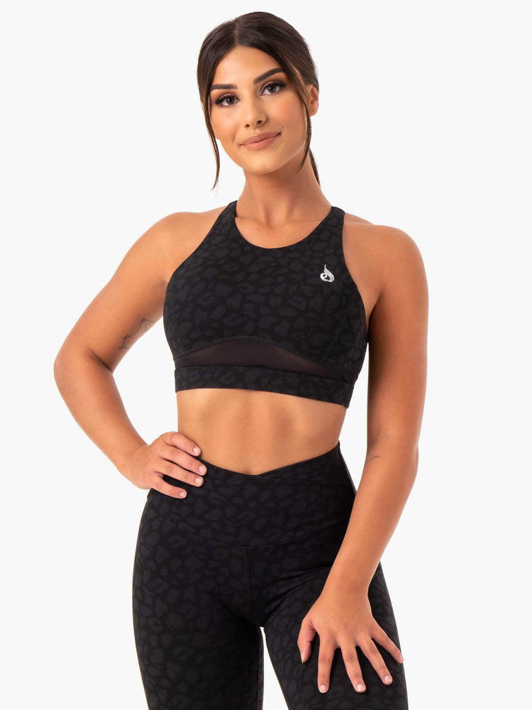 Sujetadores Deportivos Ryderwear Amazon Mesh Mujer Negros | SABLG5273