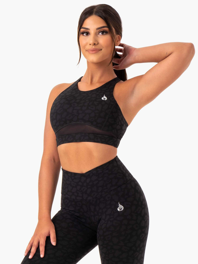Sujetadores Deportivos Ryderwear Amazon Mesh Mujer Negros | SABLG5273