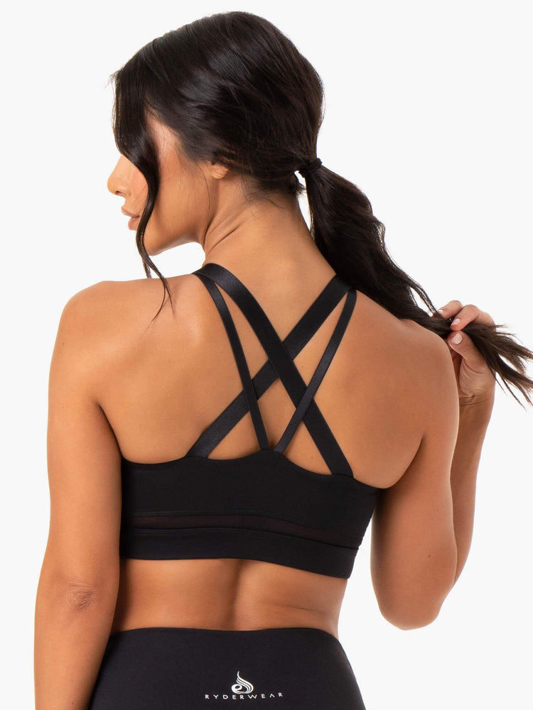 Sujetadores Deportivos Ryderwear Amazon Mesh Mujer Negros | YPTJO7639