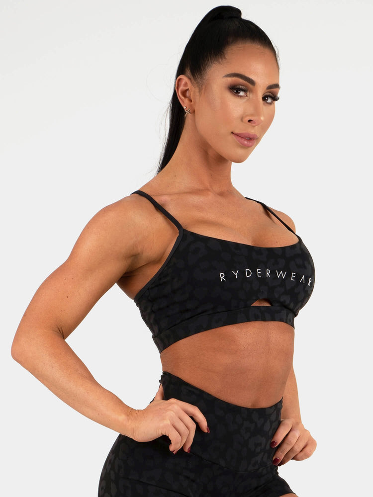 Sujetadores Deportivos Ryderwear Animal Mujer Negros | HITKP4518