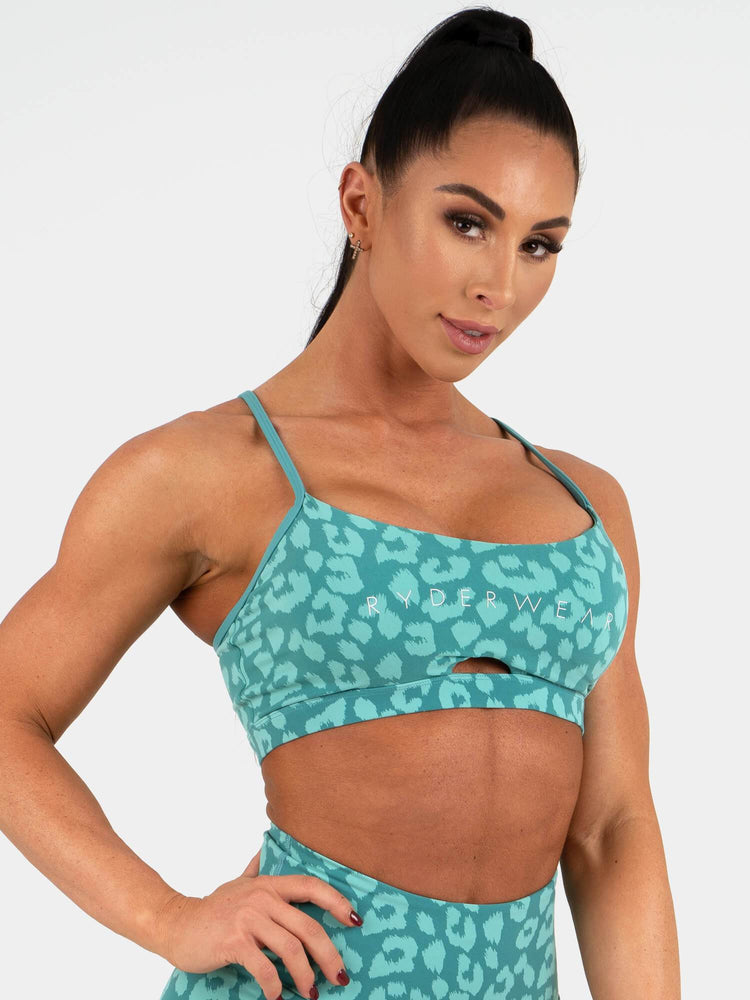 Sujetadores Deportivos Ryderwear Animal Mujer Turquesa | IWKNA3867