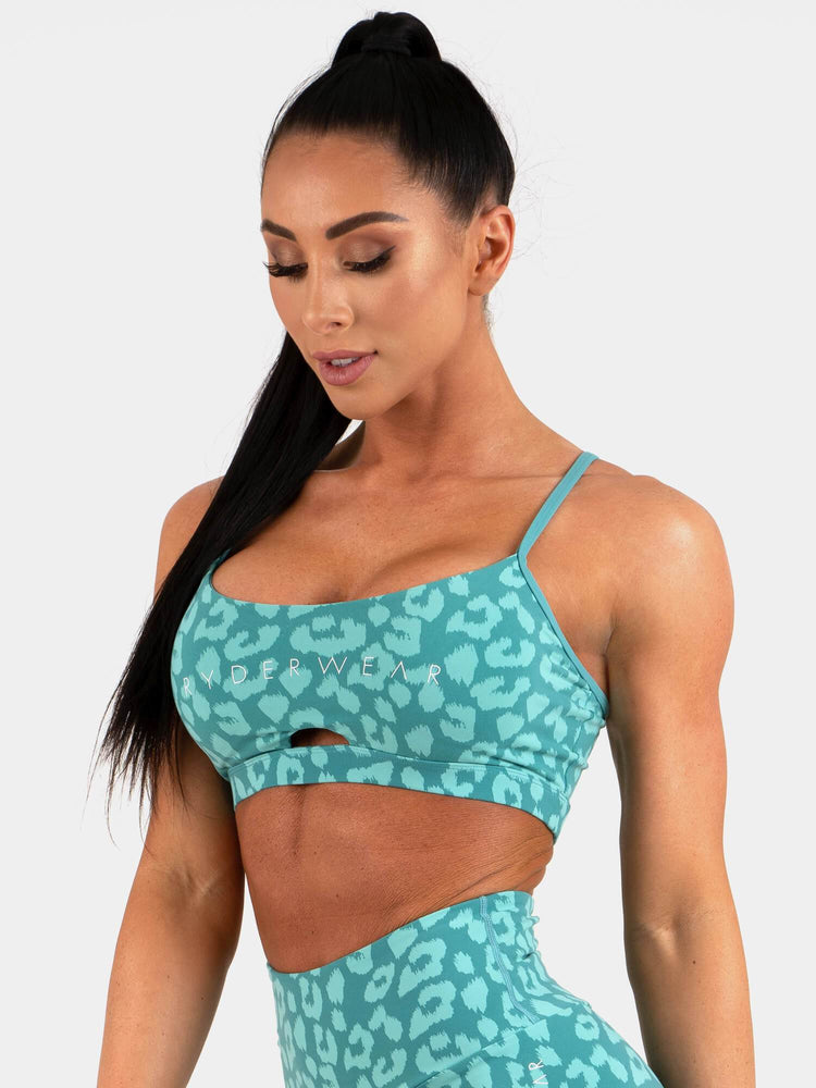 Sujetadores Deportivos Ryderwear Animal Mujer Turquesa | IWKNA3867