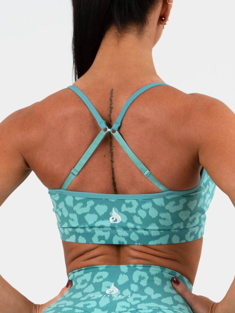 Sujetadores Deportivos Ryderwear Animal Mujer Turquesa | IWKNA3867