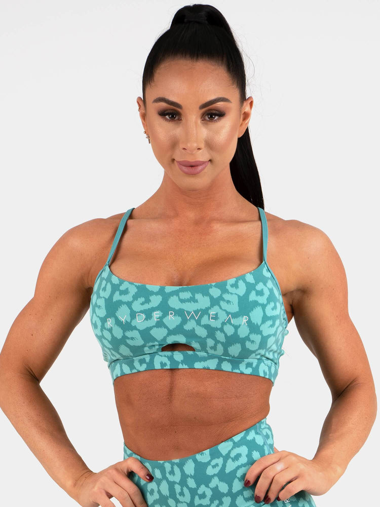 Sujetadores Deportivos Ryderwear Animal Mujer Turquesa | IWKNA3867