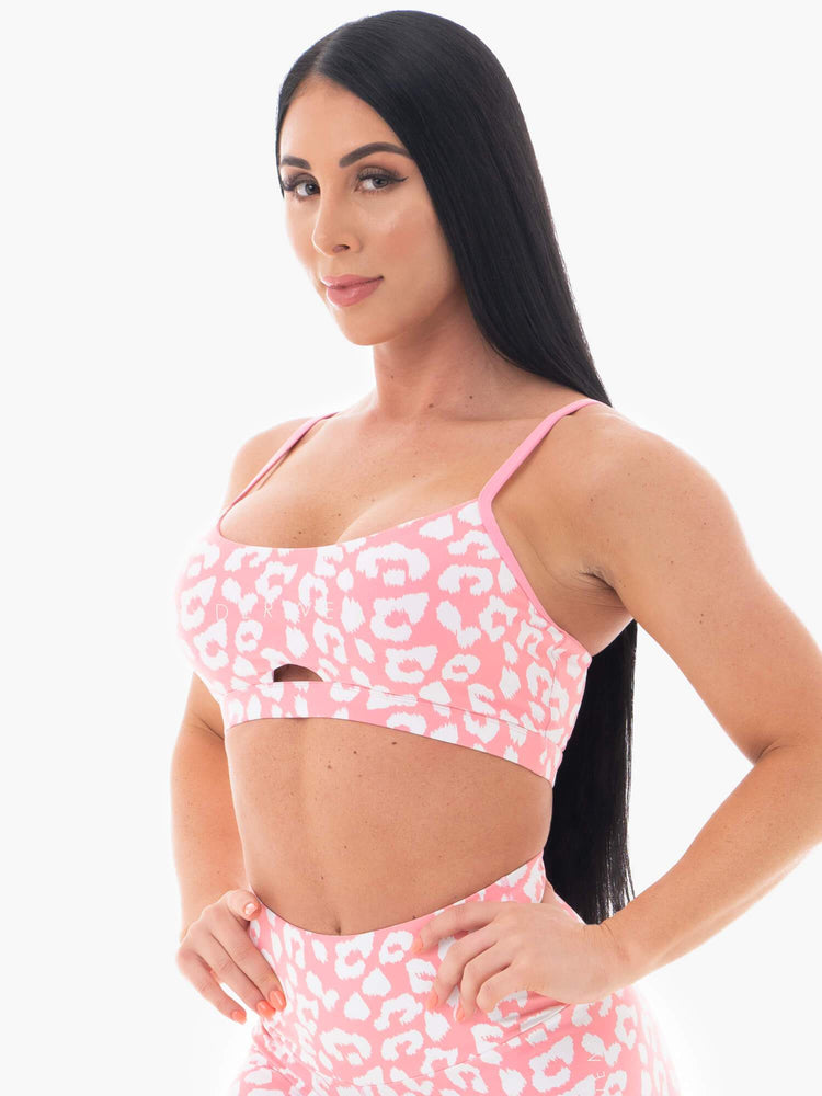 Sujetadores Deportivos Ryderwear Animal Mujer Rosas | JUXVO7458