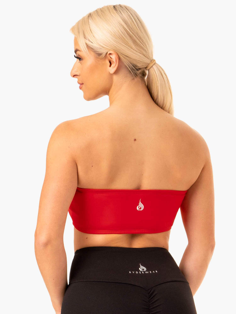 Sujetadores Deportivos Ryderwear Bandeau Mujer Rojos | AITEF2153