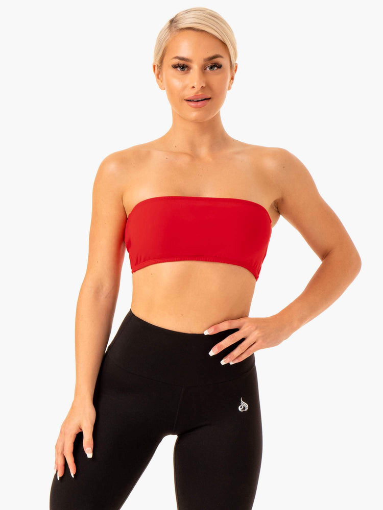 Sujetadores Deportivos Ryderwear Bandeau Mujer Rojos | AITEF2153