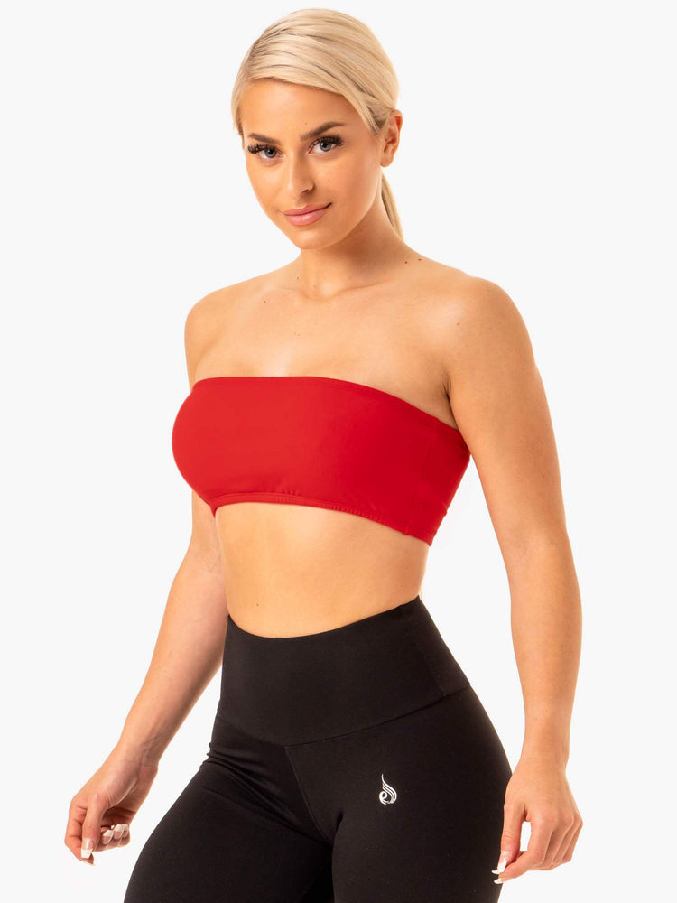 Sujetadores Deportivos Ryderwear Bandeau Mujer Rojos | AITEF2153
