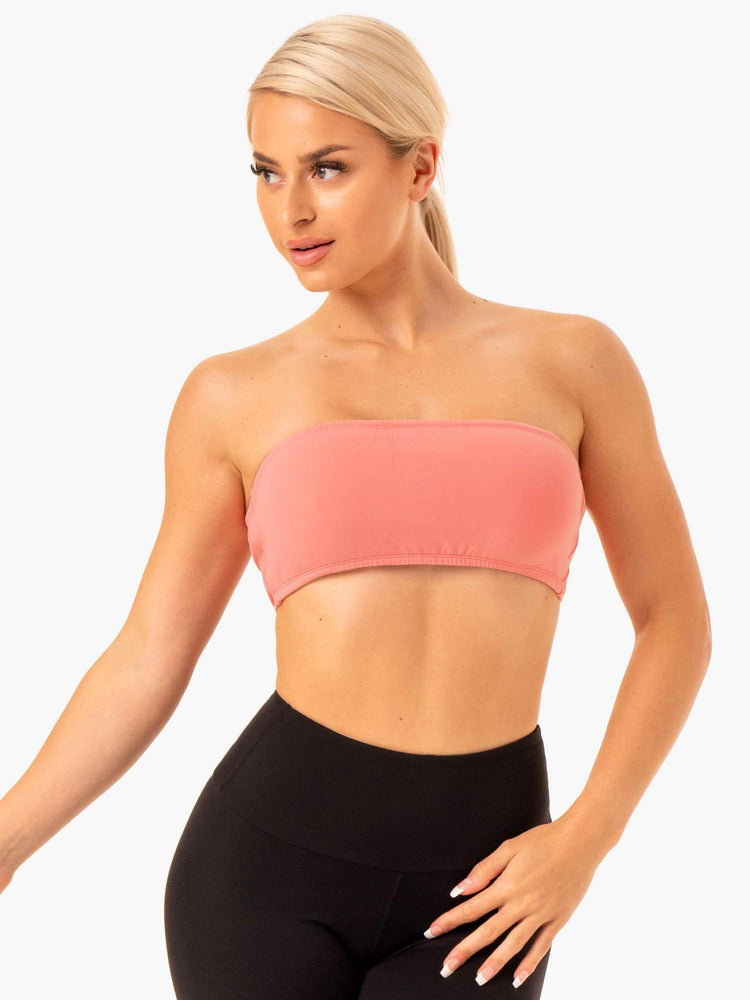 Sujetadores Deportivos Ryderwear Bandeau Mujer Rosas | FJGEO9317