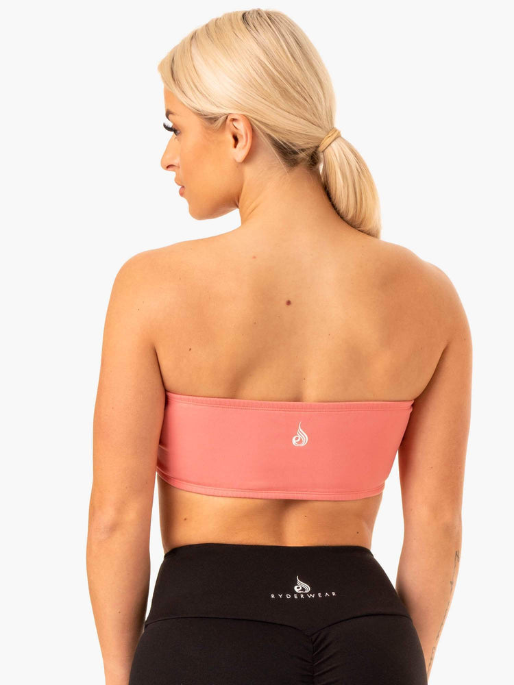 Sujetadores Deportivos Ryderwear Bandeau Mujer Rosas | FJGEO9317