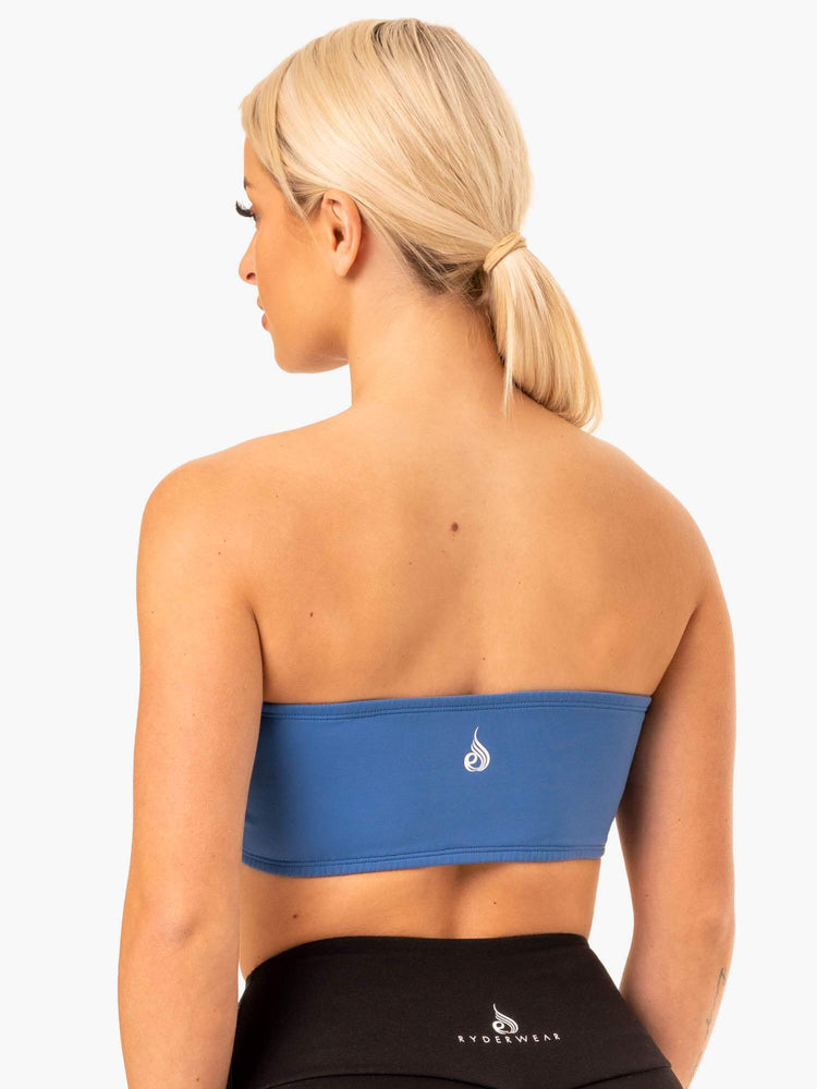 Sujetadores Deportivos Ryderwear Bandeau Mujer Azules | FNPYZ2164
