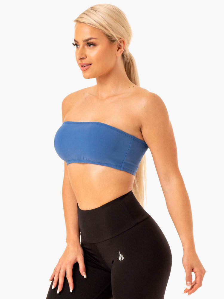 Sujetadores Deportivos Ryderwear Bandeau Mujer Azules | FNPYZ2164