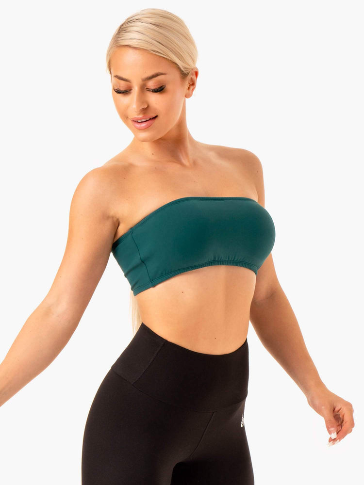 Sujetadores Deportivos Ryderwear Bandeau Mujer Turquesa | FWOEJ8279