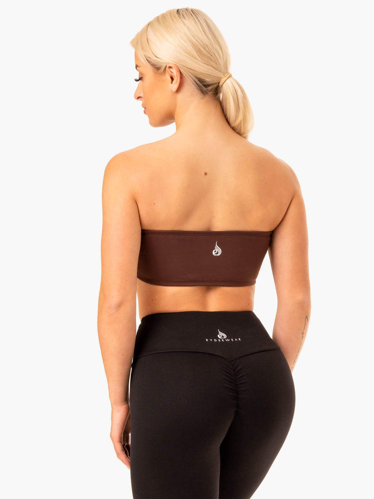 Sujetadores Deportivos Ryderwear Bandeau Mujer Chocolate | LOUVB9047