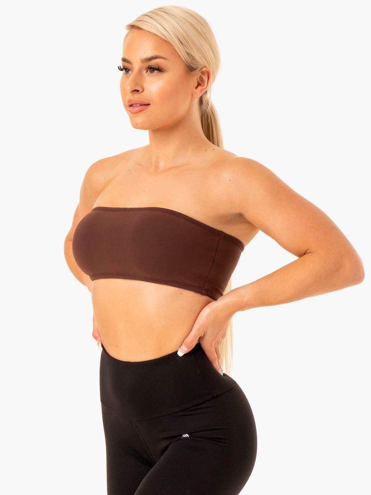 Sujetadores Deportivos Ryderwear Bandeau Mujer Chocolate | LOUVB9047