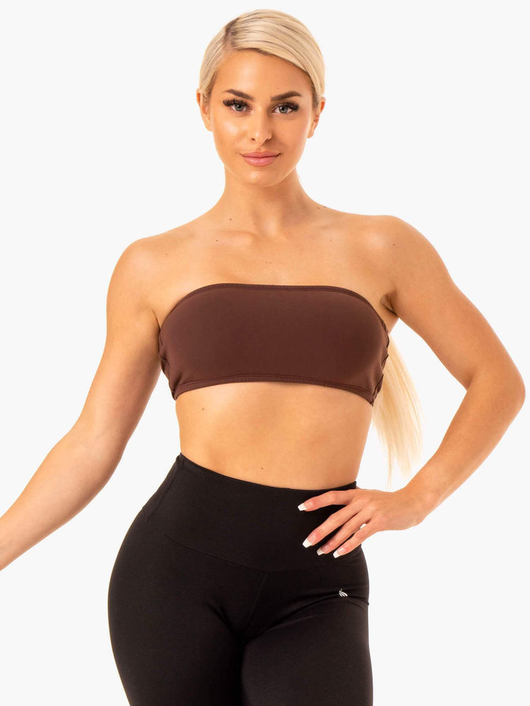 Sujetadores Deportivos Ryderwear Bandeau Mujer Chocolate | LOUVB9047