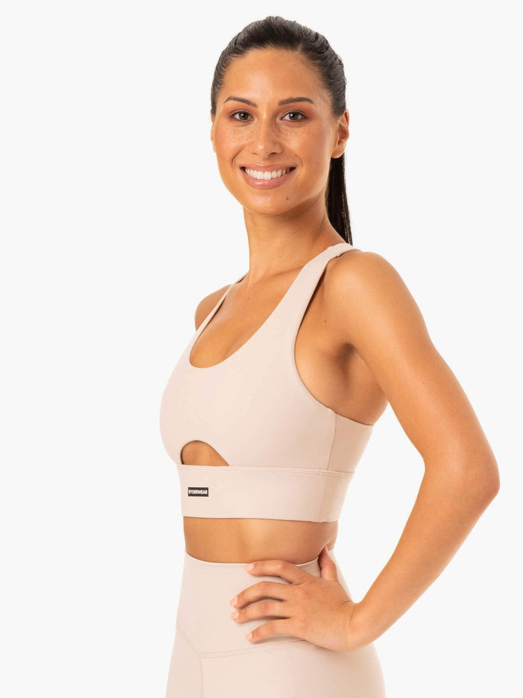 Sujetadores Deportivos Ryderwear Base Racer Back Mujer Marrom Claro | JHDKW9803