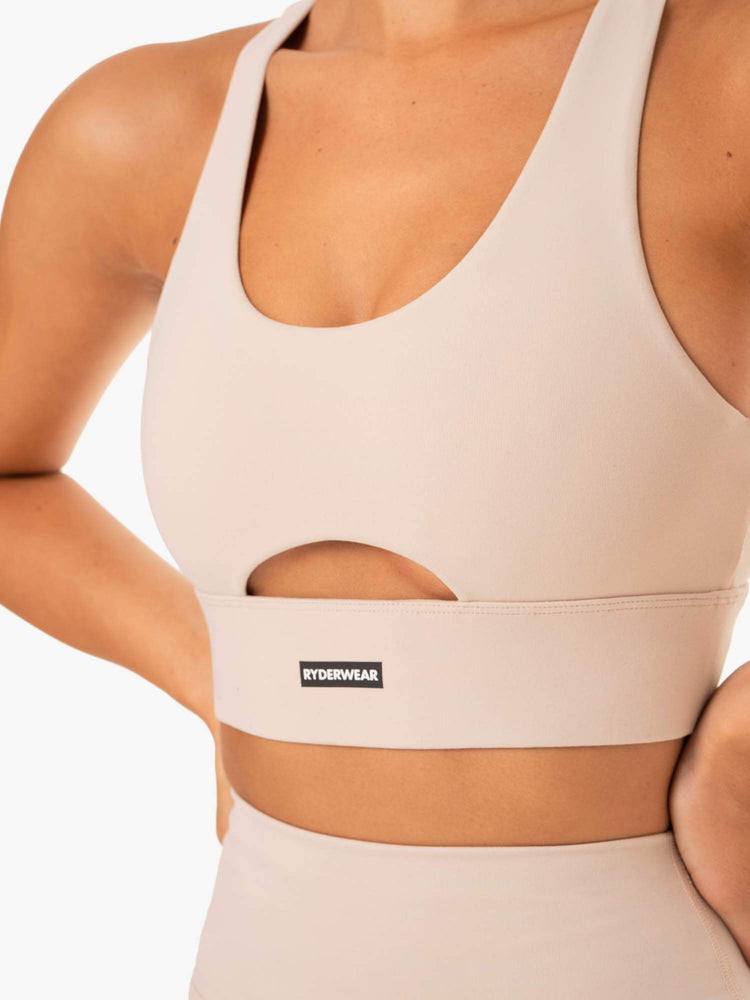 Sujetadores Deportivos Ryderwear Base Racer Back Mujer Marrom Claro | JHDKW9803