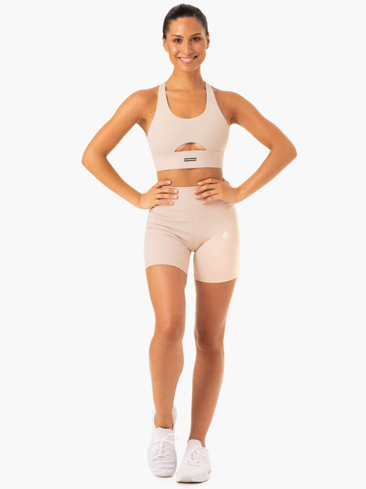 Sujetadores Deportivos Ryderwear Base Racer Back Mujer Marrom Claro | JHDKW9803