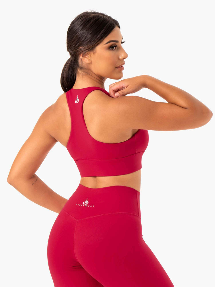 Sujetadores Deportivos Ryderwear Base Racer Back Mujer Rojos | MWRQS7651
