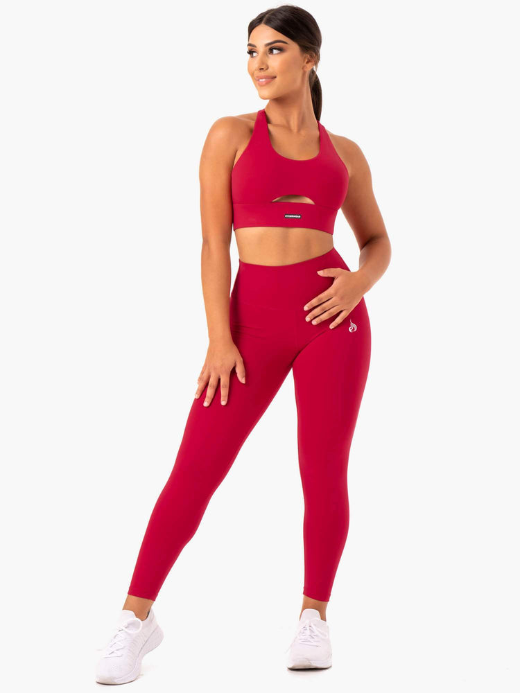 Sujetadores Deportivos Ryderwear Base Racer Back Mujer Rojos | MWRQS7651