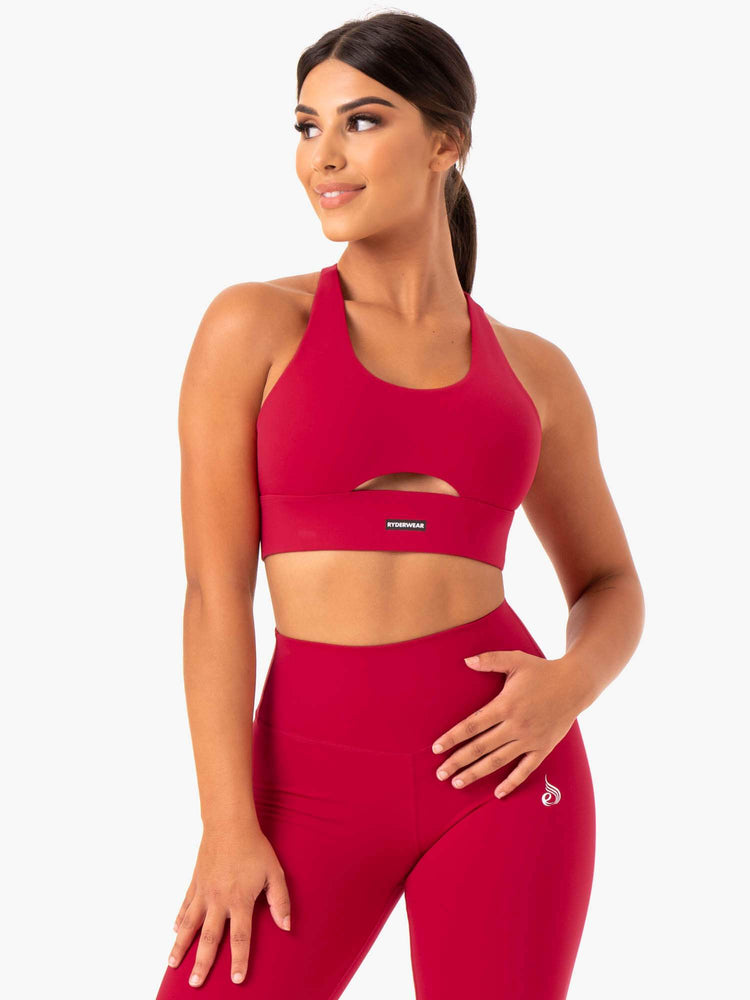 Sujetadores Deportivos Ryderwear Base Racer Back Mujer Rojos | MWRQS7651