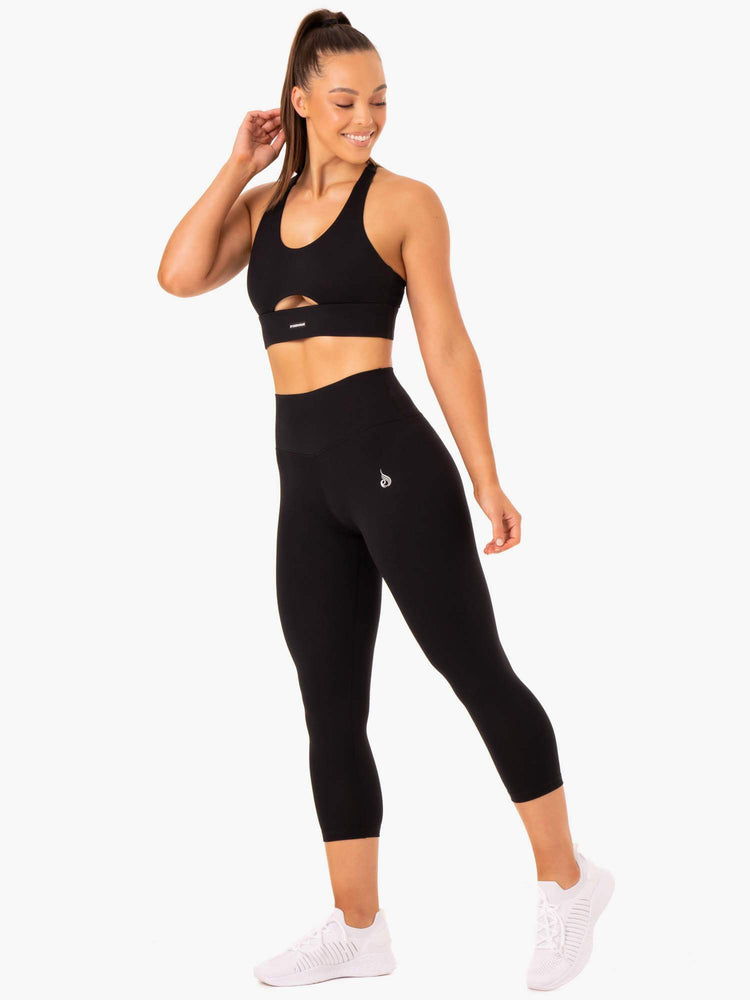 Sujetadores Deportivos Ryderwear Base Racer Back Mujer Negros | OHRTP2479