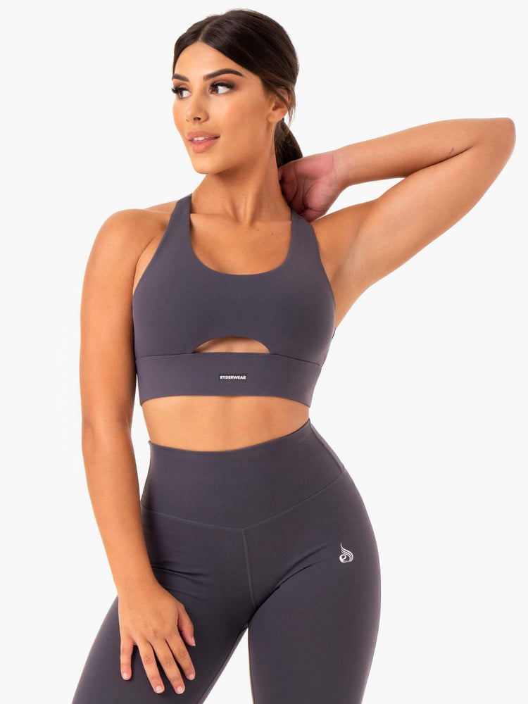 Sujetadores Deportivos Ryderwear Base Racer Back Mujer Grises | ULFVR7012