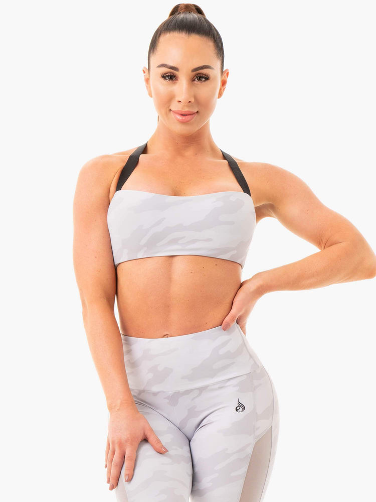 Sujetadores Deportivos Ryderwear Camo Mujer Grises | KYBGT7452