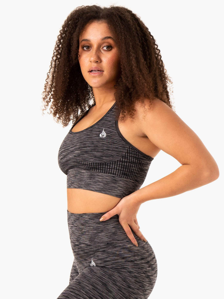 Sujetadores Deportivos Ryderwear Evolve Seamless Longline Mujer Negros | NGHBQ4370