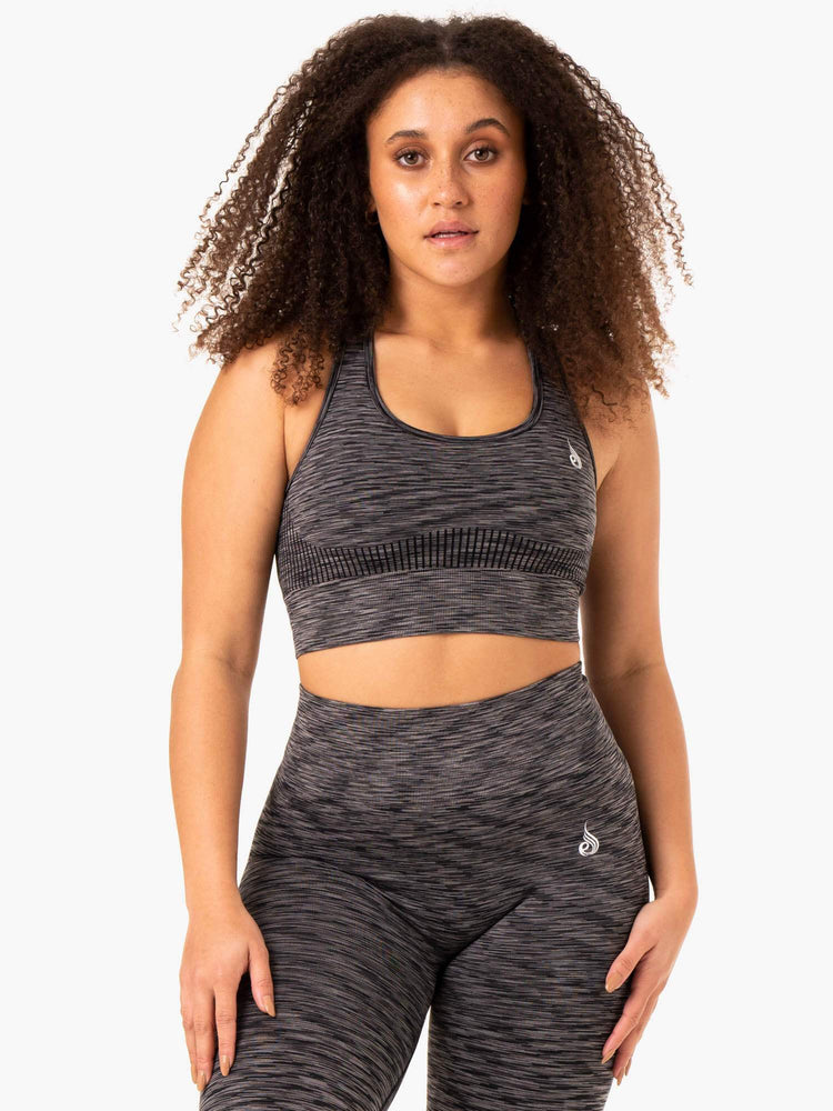 Sujetadores Deportivos Ryderwear Evolve Seamless Longline Mujer Negros | NGHBQ4370