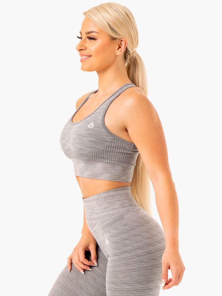 Sujetadores Deportivos Ryderwear Evolve Seamless Longline Mujer Grises | ZGJWC3580