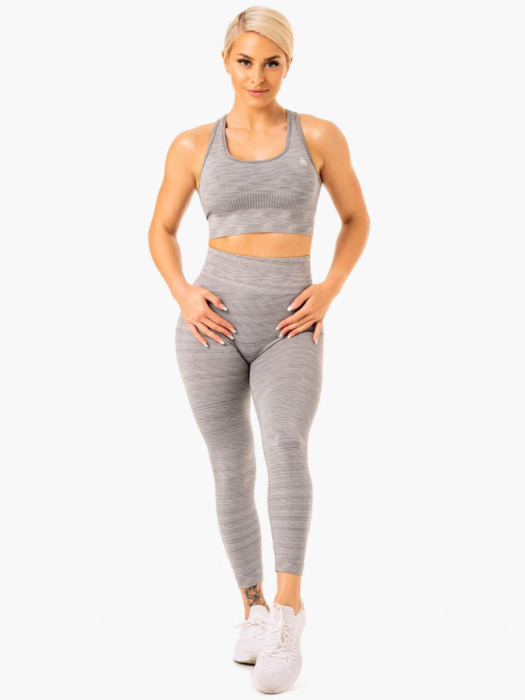 Sujetadores Deportivos Ryderwear Evolve Seamless Longline Mujer Grises | ZGJWC3580