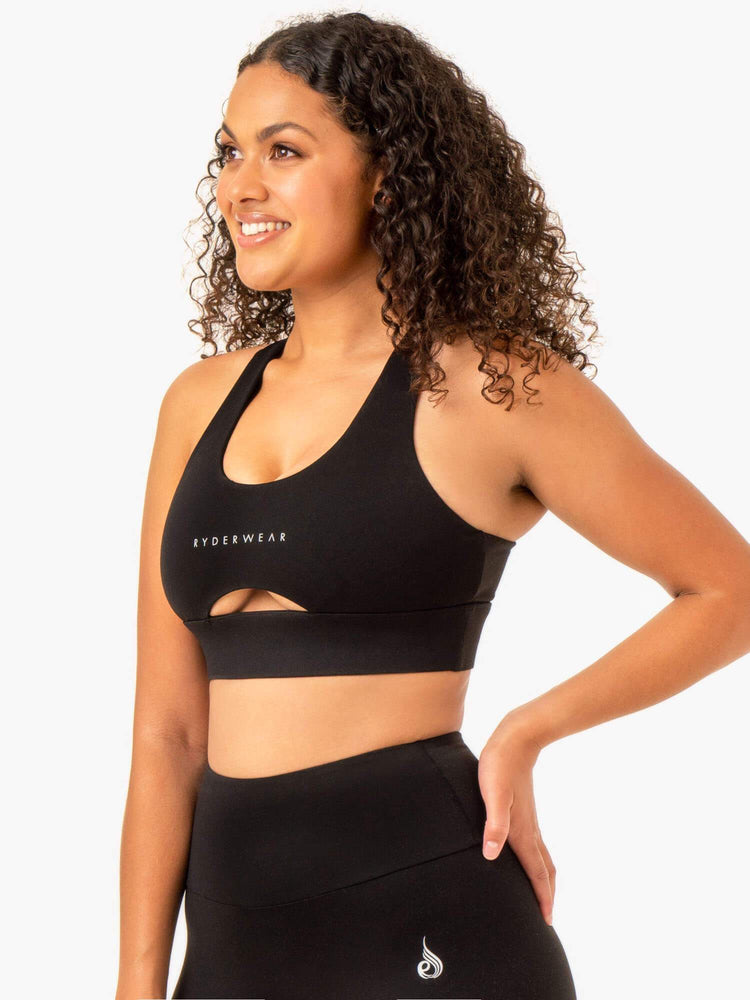 Sujetadores Deportivos Ryderwear Focus Contour Mujer Negros | EDZMO8197
