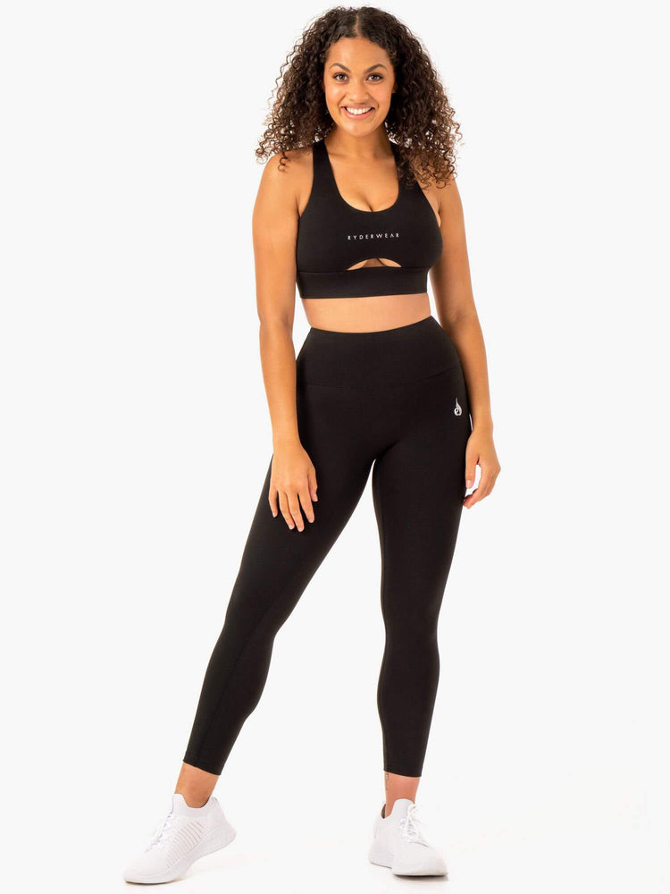 Sujetadores Deportivos Ryderwear Focus Contour Mujer Negros | EDZMO8197
